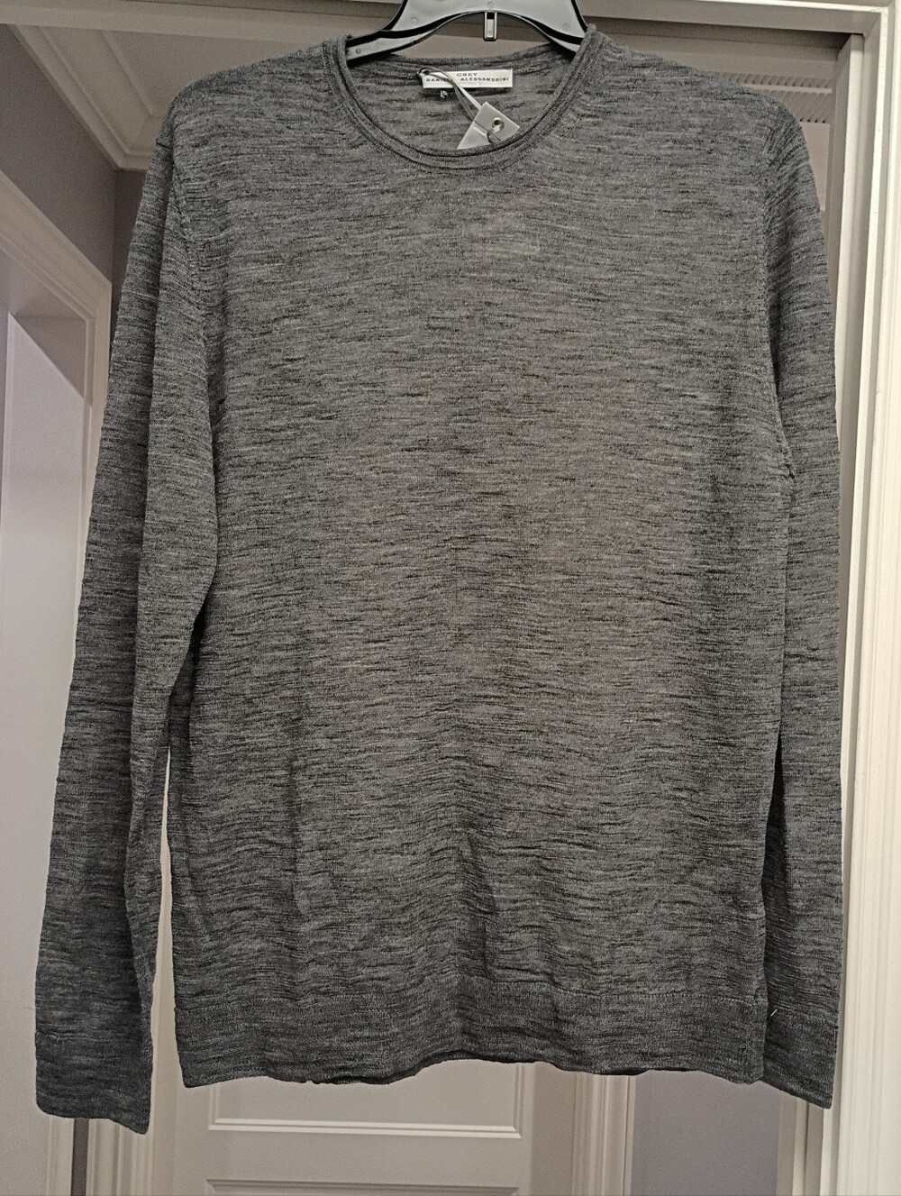 Daniele Alessandrini Grey Knit Men's Crewneck Sweater Size XL New